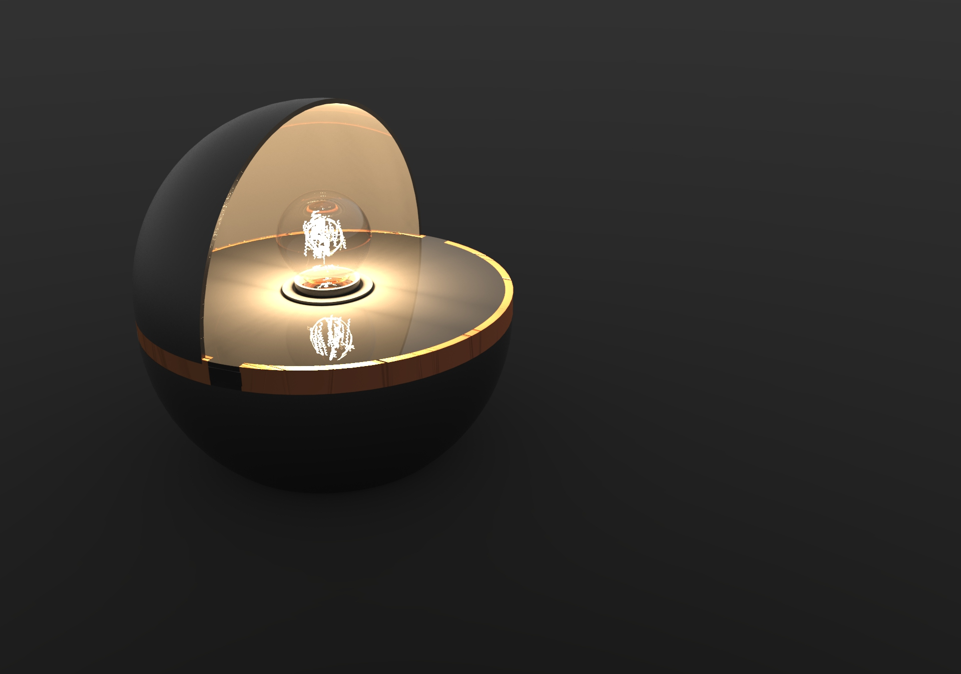 Arluna, is a lamp that hide the light by a â€œlidâ€ that you can move just approaching a hand on the side of the lamp.